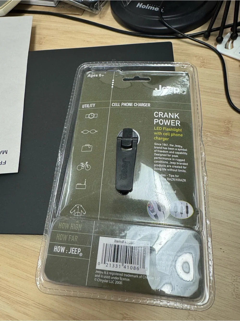 Jeep connector emergency flashlight